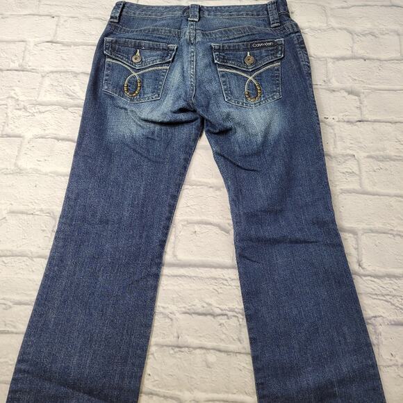 Calvin Klein Distressed Lean Bootcut Jeans size 4 - Picture 2 of 16